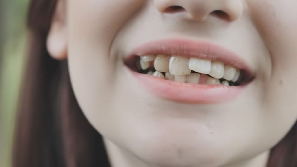 pessoa com os dentes tortos