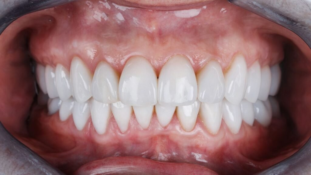 dentes de um dos pacientes que colocaram facetas de resina