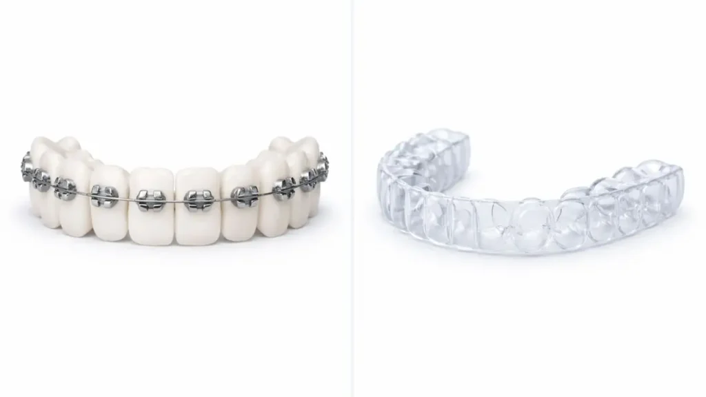 aparelho fixo e aparelho invisivel